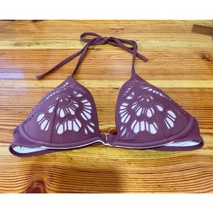 LAST CHANCE!! Women's Shade & Shore bikini swimsuit top push up laser cut 34C